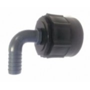 11/2" - IBC Connector with Barbed PVC Hosetail Elbow Connector 